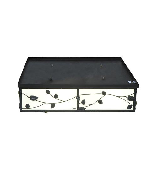 Meyda Tiffany 244668 Eight Light Flushmount, Textured Black
