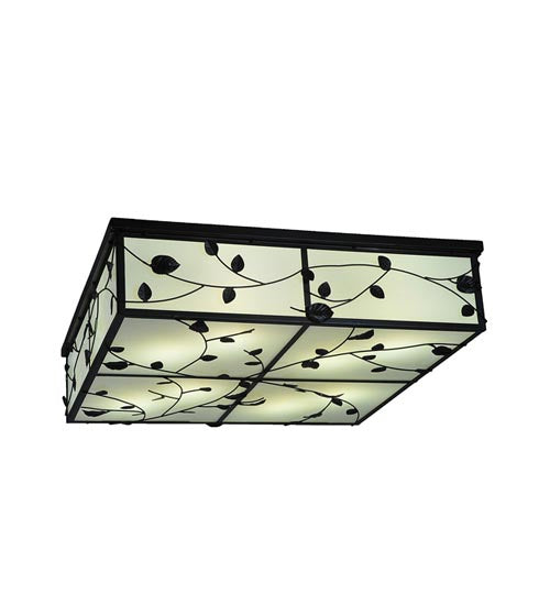 Meyda Tiffany 244668 Eight Light Flushmount, Textured Black