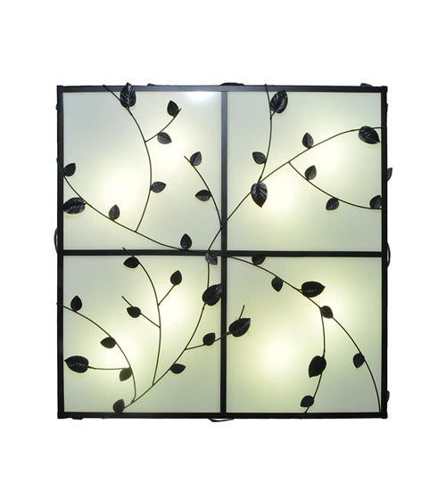 Meyda Tiffany 244668 Eight Light Flushmount, Textured Black