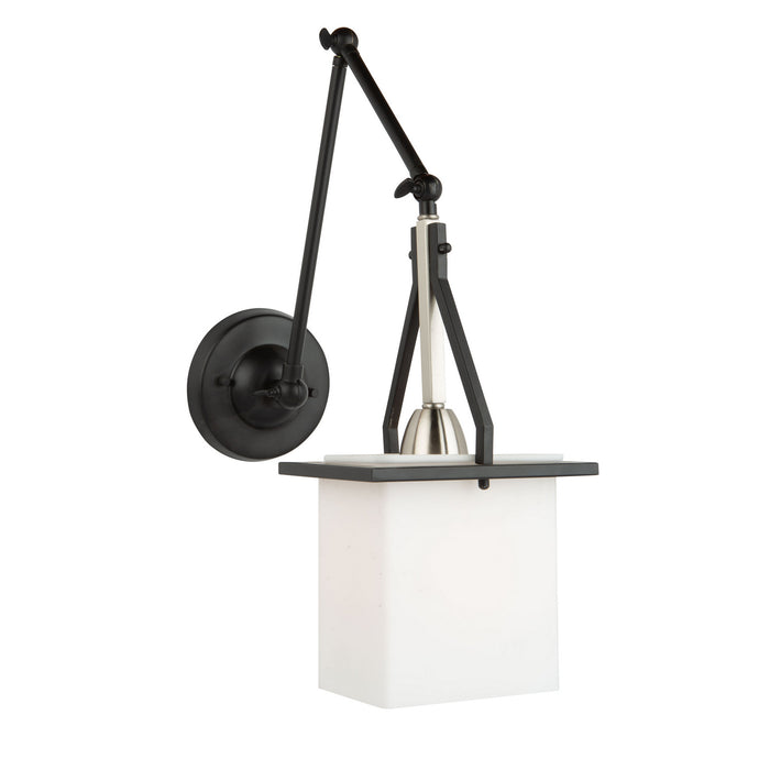 Artcraft AC11240NB One Light Sconce/Pendant, Black and Brushed Nickel