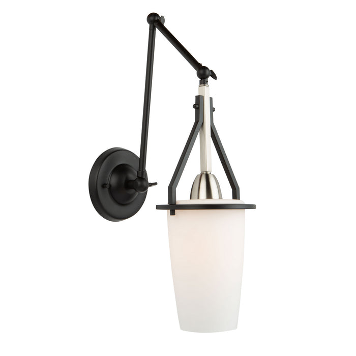 Artcraft AC11241NB One Light Sconce/Pendant, Black and Brushed Nickel
