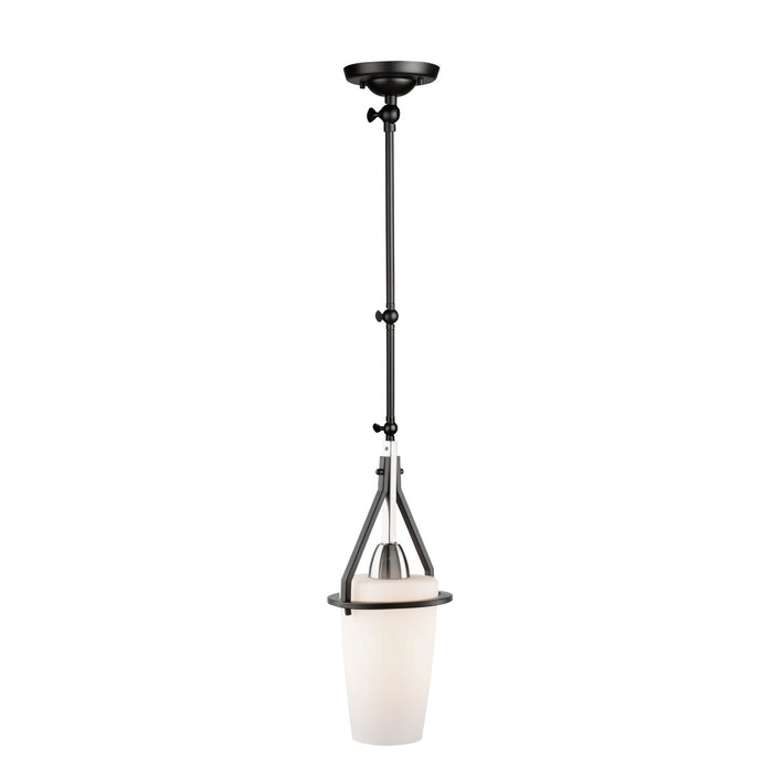 Artcraft AC11241NB One Light Sconce/Pendant, Black and Brushed Nickel