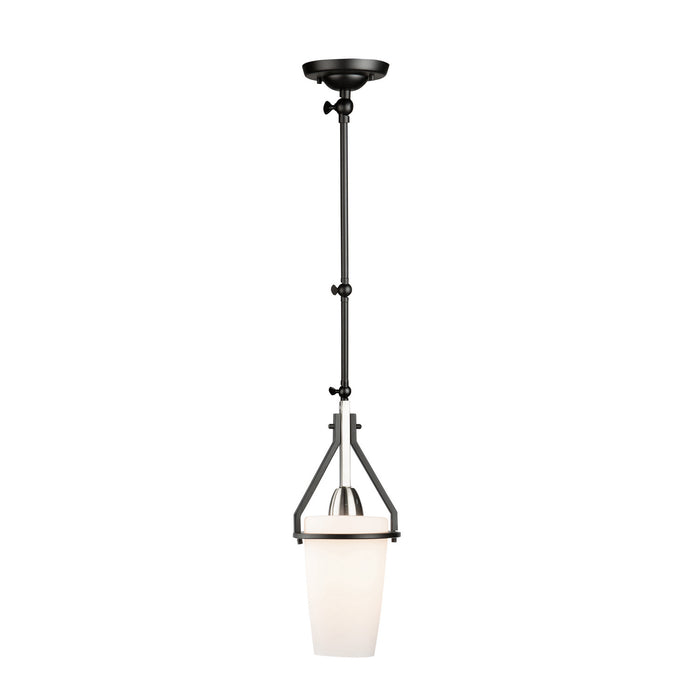 Artcraft AC11241NB One Light Sconce/Pendant, Black and Brushed Nickel
