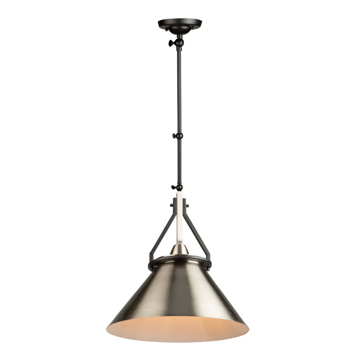 Artcraft AC11242NB One Light Sconce/Pendant, Black and Brushed Nickel
