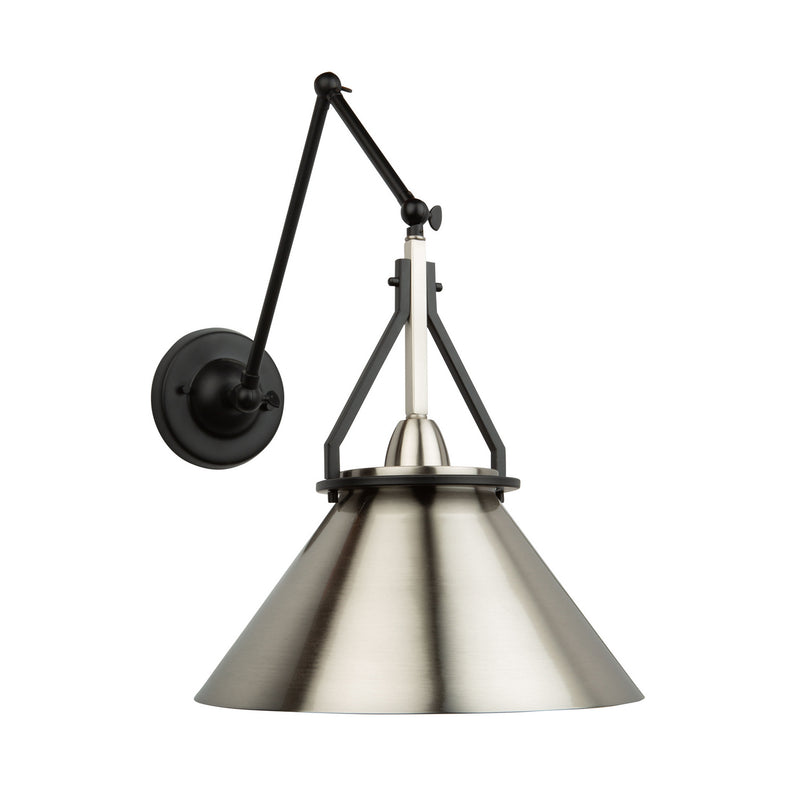 Artcraft AC11242NB One Light Sconce/Pendant, Black and Brushed Nickel