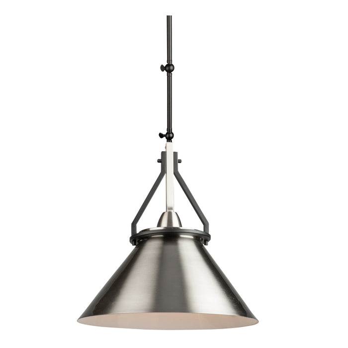 Artcraft AC11242NB One Light Sconce/Pendant, Black and Brushed Nickel