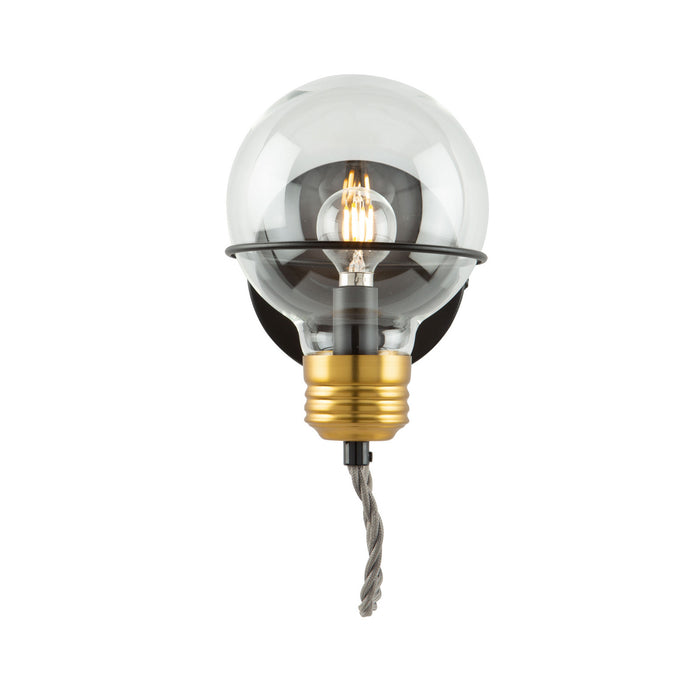 Artcraft AC11721BK One Light Wall Sconce, Black and Brushed Brass