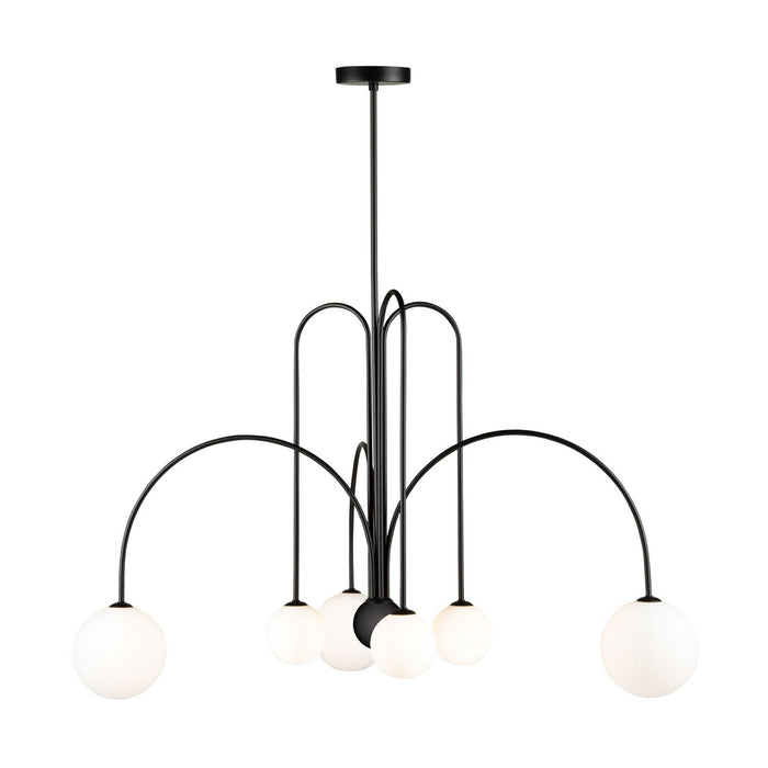 Artcraft AC6656BK LED Chandelier, Semi Matte Black