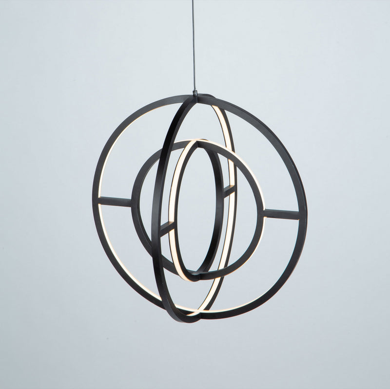 Artcraft AC6659BK LED Chandelier, Matte Black