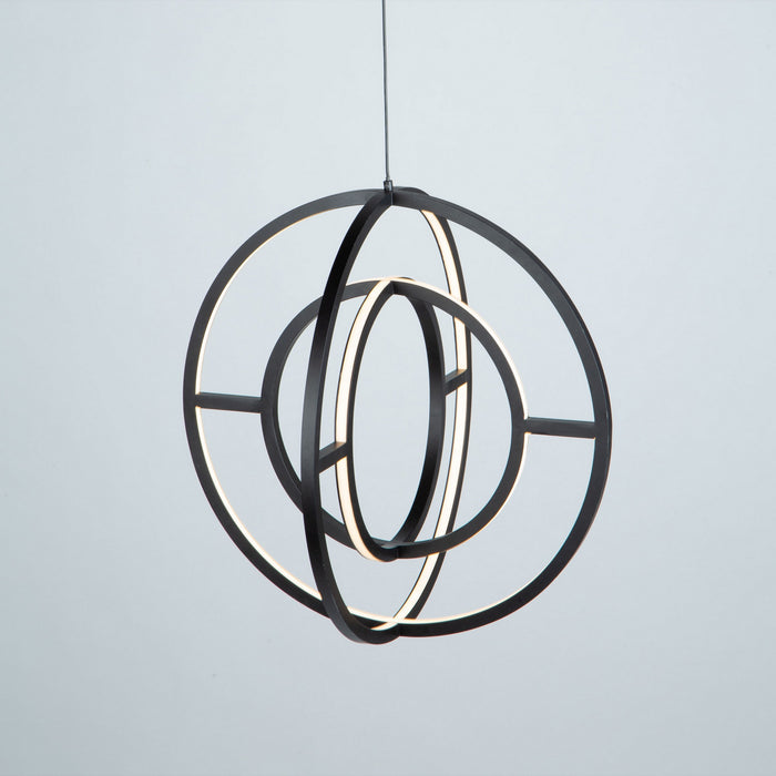 Artcraft AC6659BK LED Chandelier, Matte Black