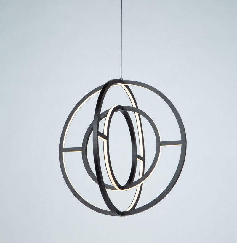 Artcraft AC6659BK LED Chandelier, Matte Black