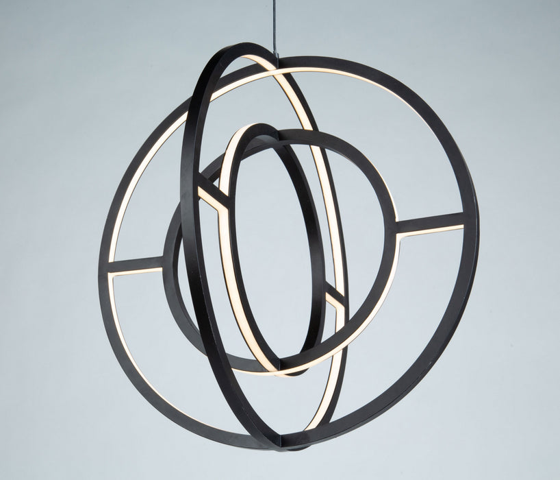 Artcraft AC6659BK LED Chandelier, Matte Black