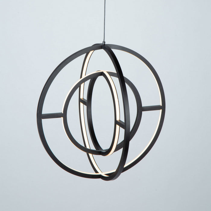 Artcraft AC6660BK LED Chandelier, Matte Black