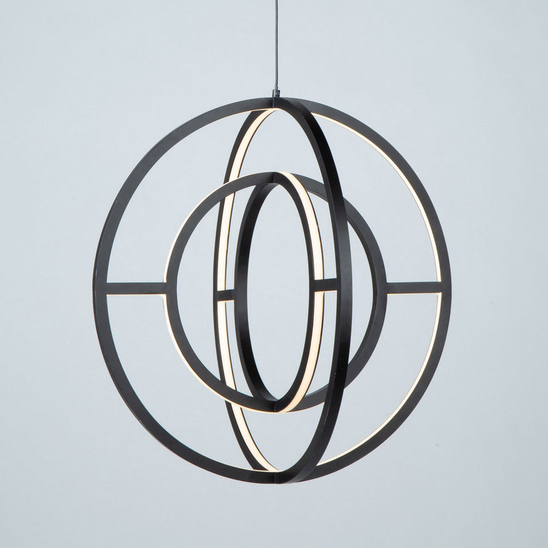 Artcraft AC6660BK LED Chandelier, Matte Black