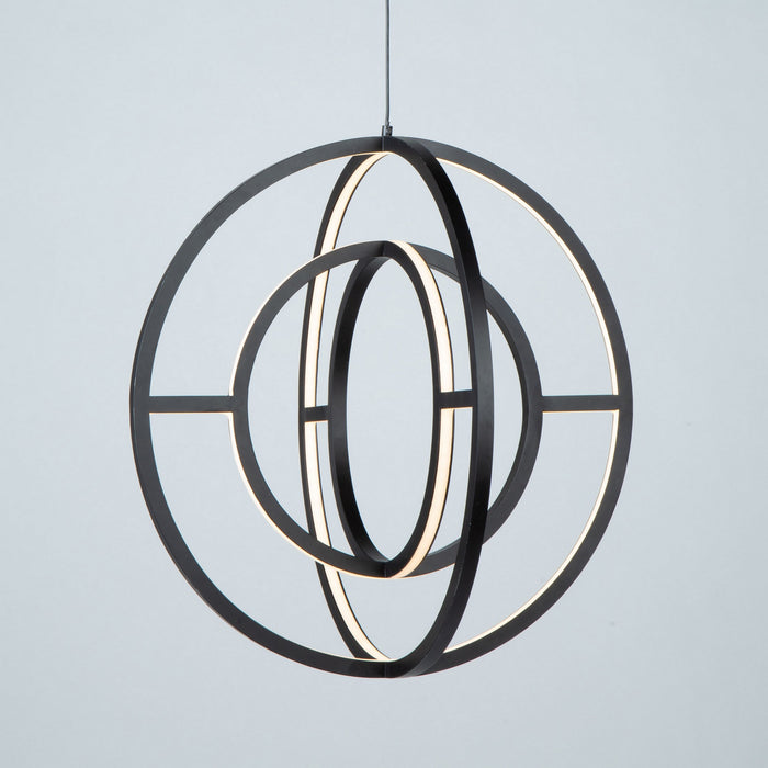 Artcraft AC6660BK LED Chandelier, Matte Black