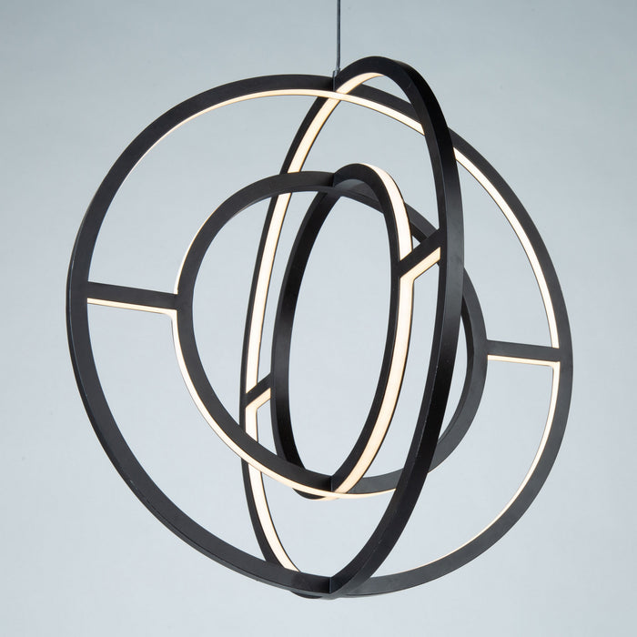 Artcraft AC6660BK LED Chandelier, Matte Black