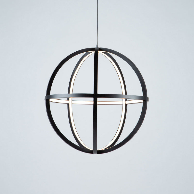 Artcraft AC6661BK LED Chandelier, Matte Black