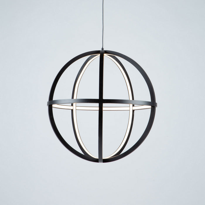 Artcraft AC6661BK LED Chandelier, Matte Black