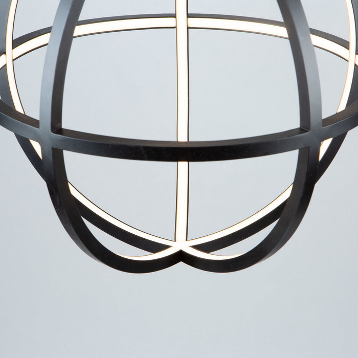 Artcraft AC6661BK LED Chandelier, Matte Black