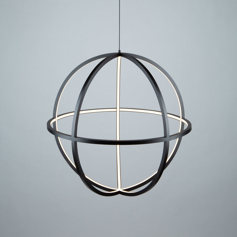 Artcraft AC6662BK LED Chandelier, Matte Black