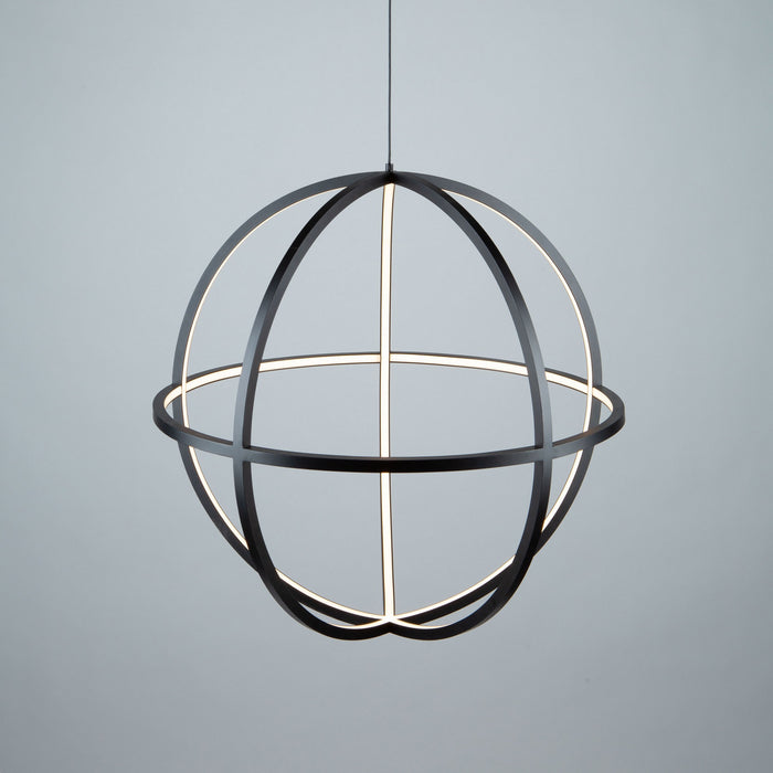 Artcraft AC6662BK LED Chandelier, Matte Black