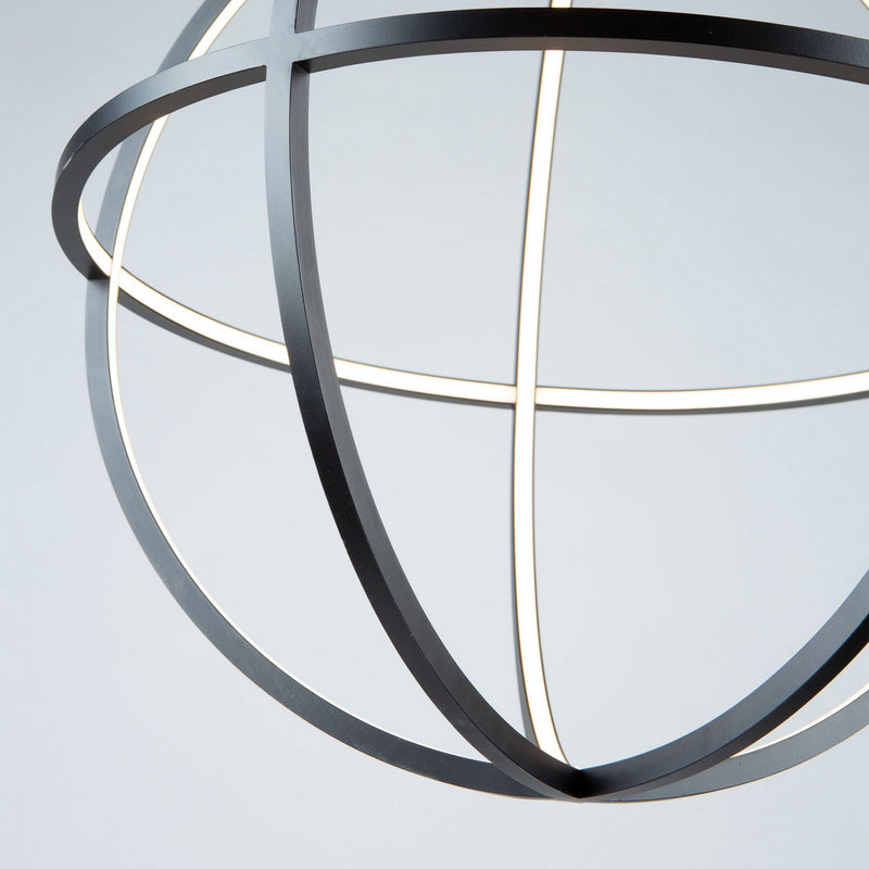 Artcraft AC6662BK LED Chandelier, Matte Black