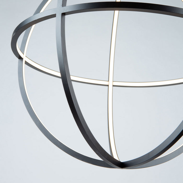 Artcraft AC6662BK LED Chandelier, Matte Black