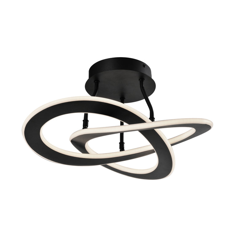 Artcraft AC7078BK LED Semi-Flush Mount, Black