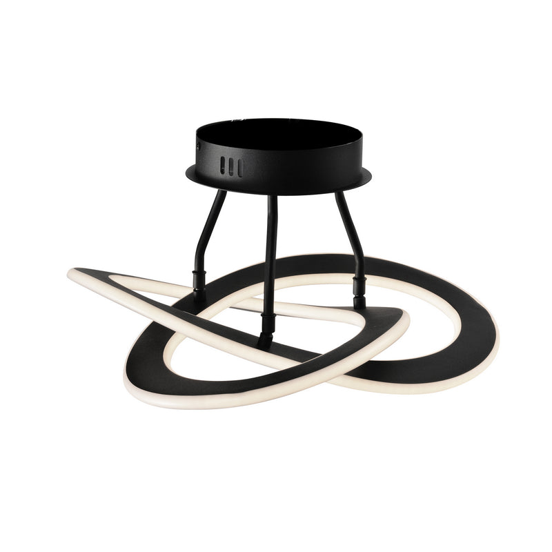 Artcraft AC7078BK LED Semi-Flush Mount, Black