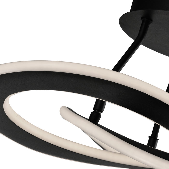 Artcraft AC7078BK LED Semi-Flush Mount, Black