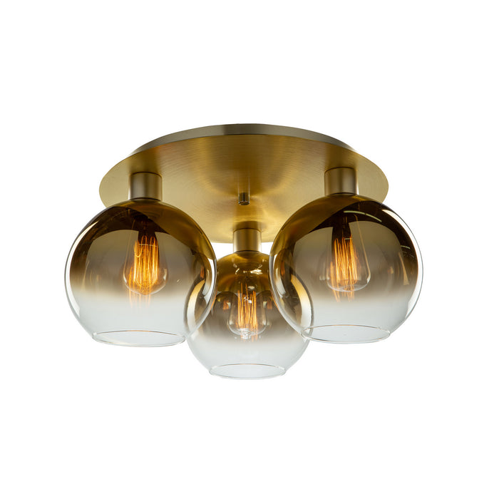 Artcraft SC13282GD Three Light Semi-Flush Mount, Gold