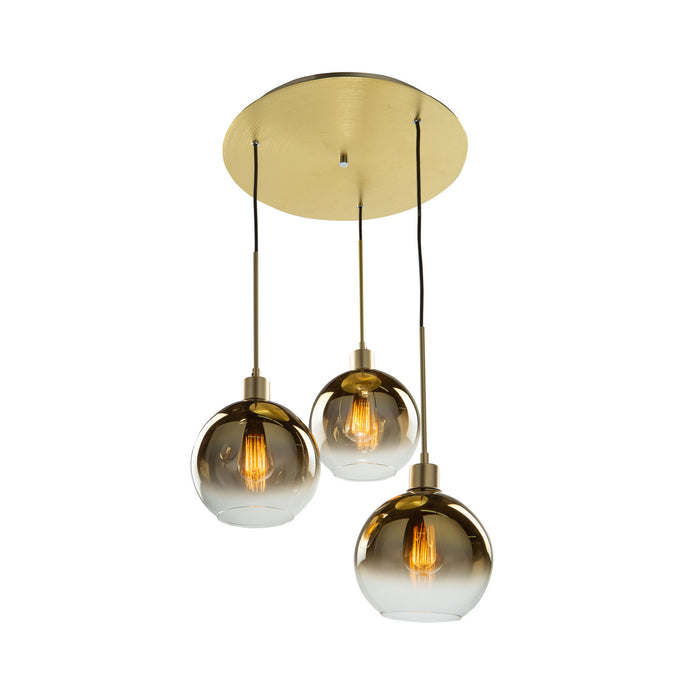 Artcraft SC13283GD Three Light Pendant, Gold