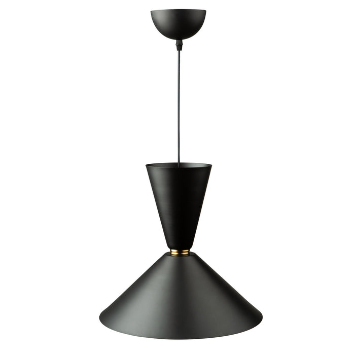 Artcraft SC13292BK One Light Pendant, Matte Black and Brass