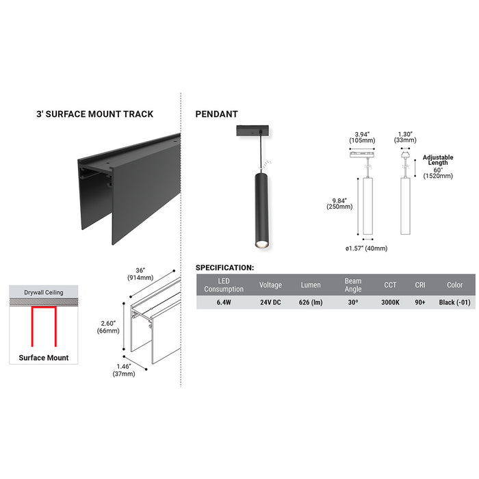 Eurofase 38453-014 LED Surface Mount, Black