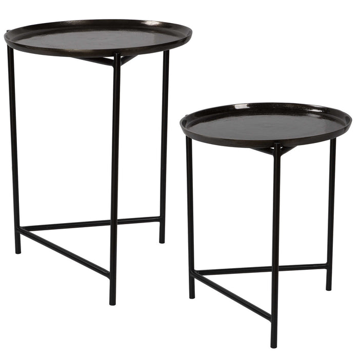 Uttermost 25151 Nesting Tables, S/2, Satin Black