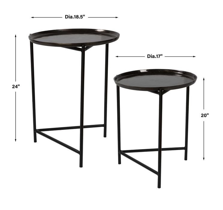 Uttermost 25151 Nesting Tables, S/2, Satin Black