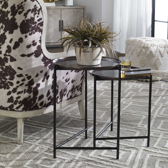 Uttermost 25151 Nesting Tables, S/2, Satin Black
