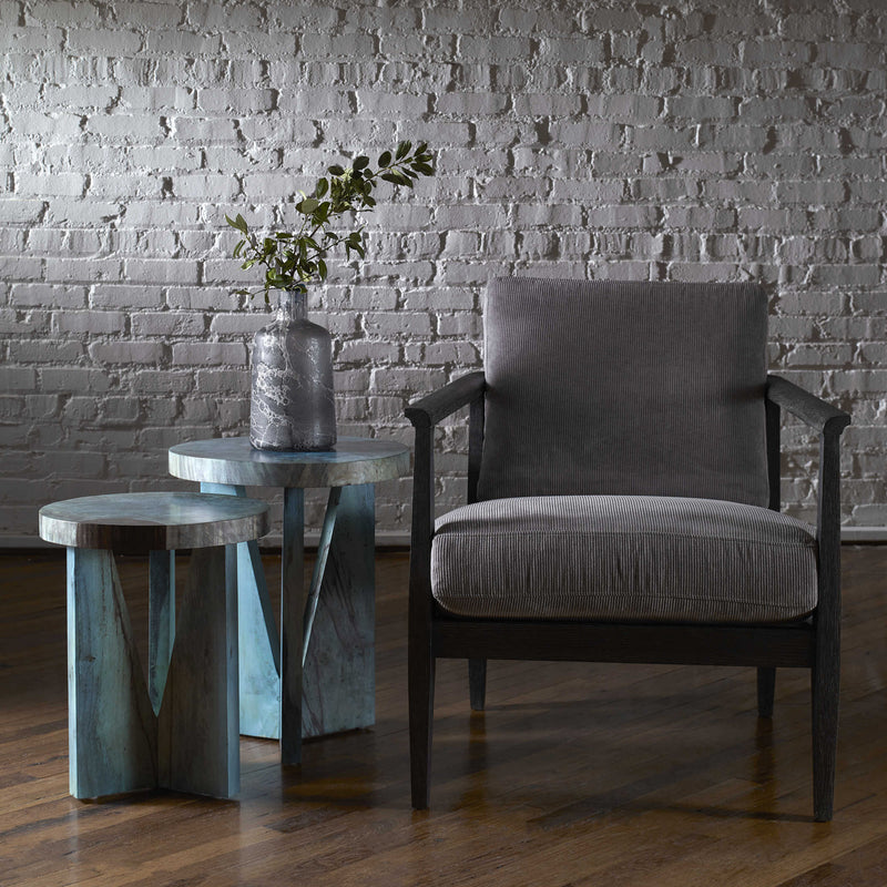 Uttermost 25497 Nesting Tables, S/2, Blue-green