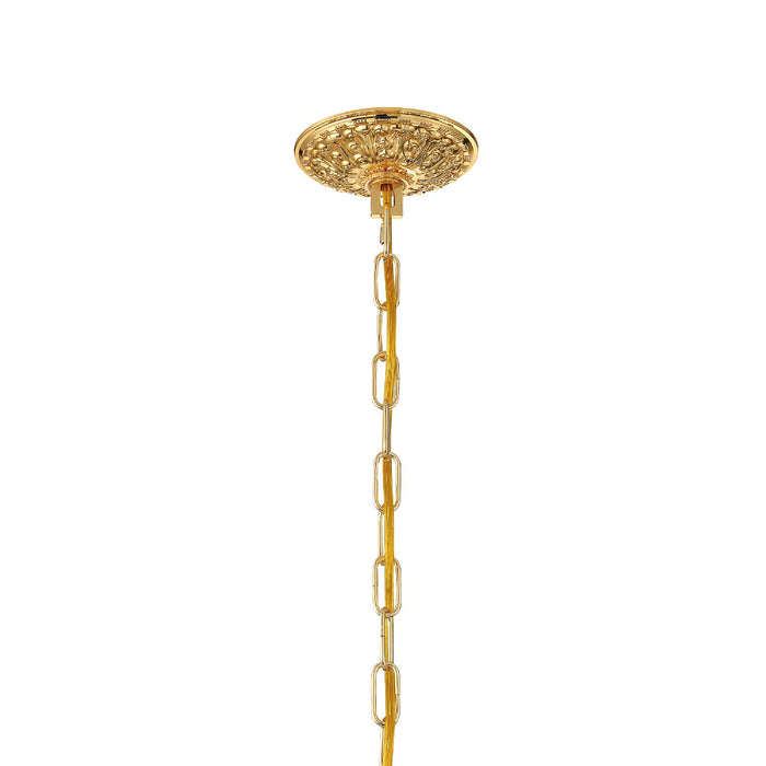 Crystorama 4474-GD-CL-I Four Light Mini Chandelier, Gold