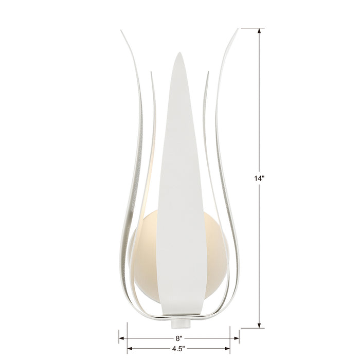 Crystorama 511-MT One Light Wall Sconce, Matte White