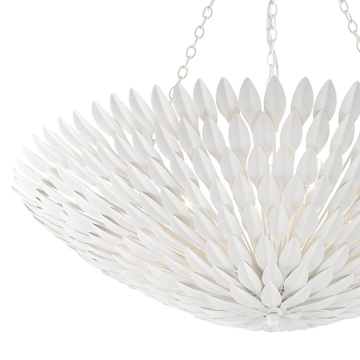 Crystorama 519-MT Eight Light Chandelier, Matte White