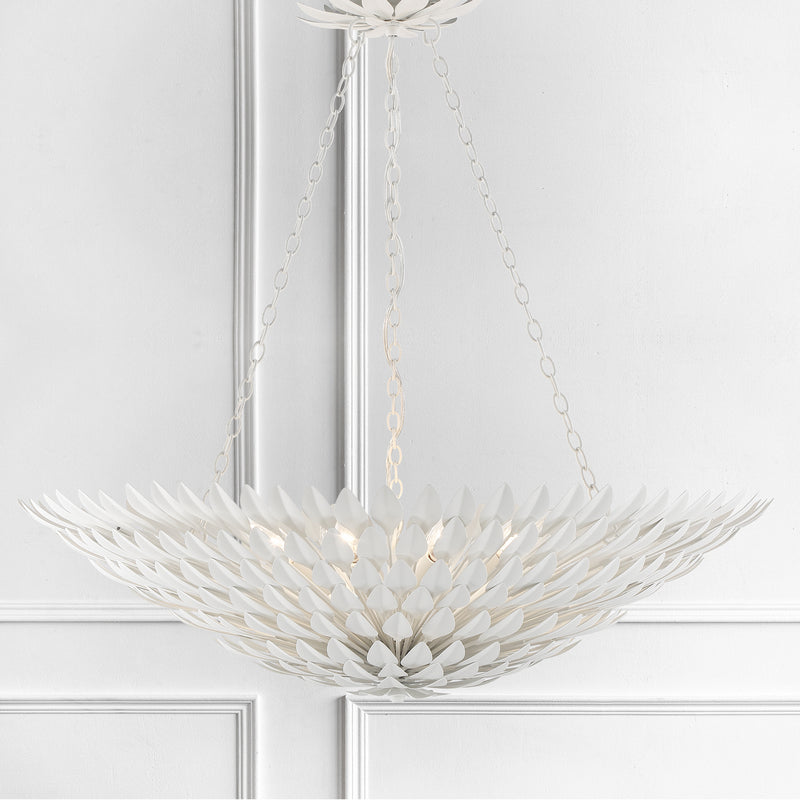 Crystorama 519-MT Eight Light Chandelier, Matte White