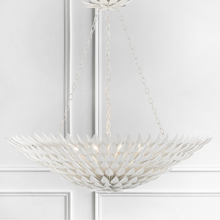 Crystorama 519-MT Eight Light Chandelier, Matte White