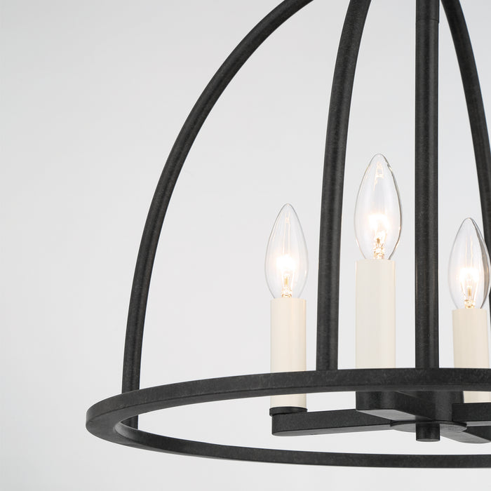 Crystorama ABB-3004-BK Four Light Chandelier, Black