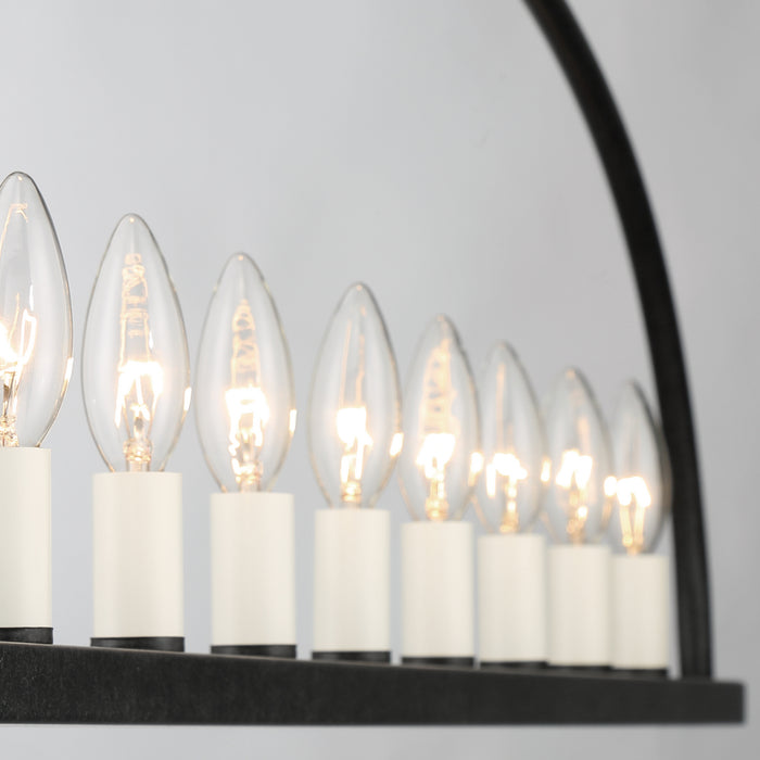 Crystorama ABB-3007-BK Eight Light Chandelier, Black