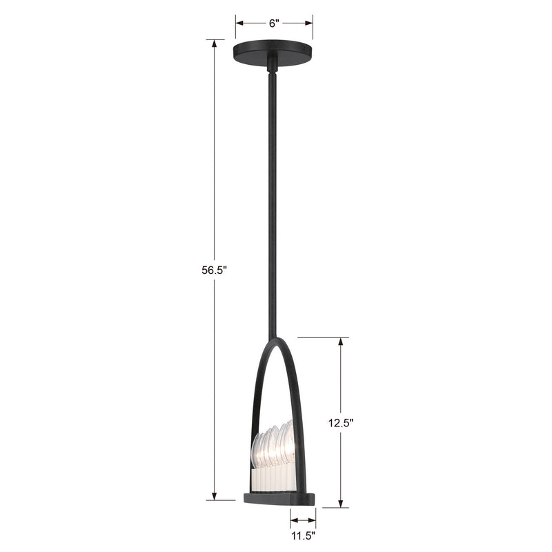 Crystorama ABB-3007-BK Eight Light Chandelier, Black