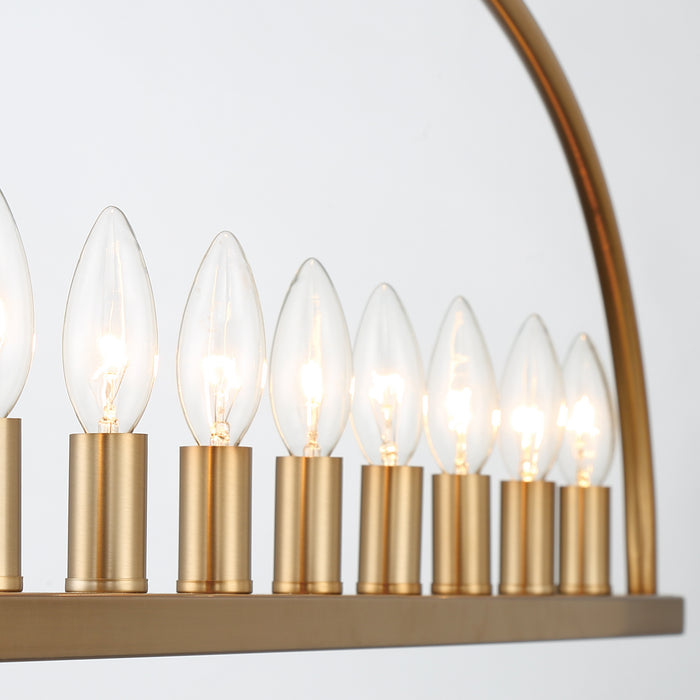 Crystorama ABB-3007-VG Eight Light Chandelier, Vibrant Gold