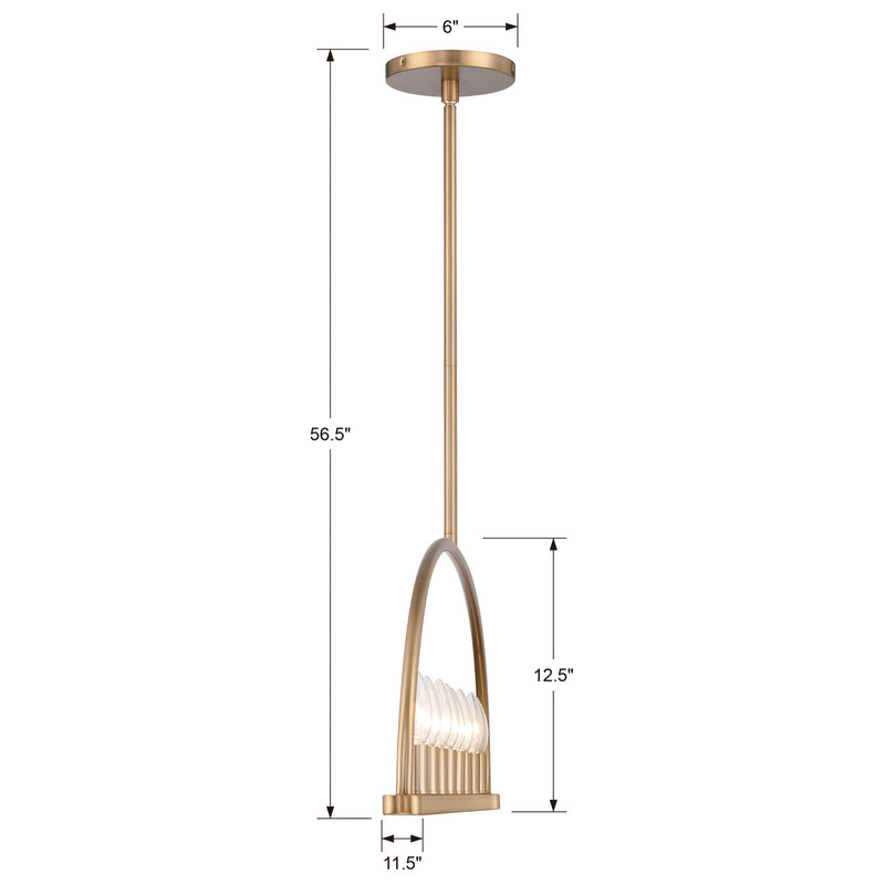Crystorama ABB-3007-VG Eight Light Chandelier, Vibrant Gold