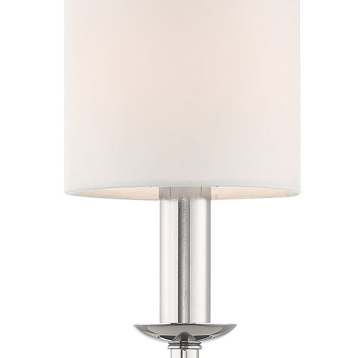 Crystorama BAI-A2101-PN One Light Wall Sconce, Polished Nickel