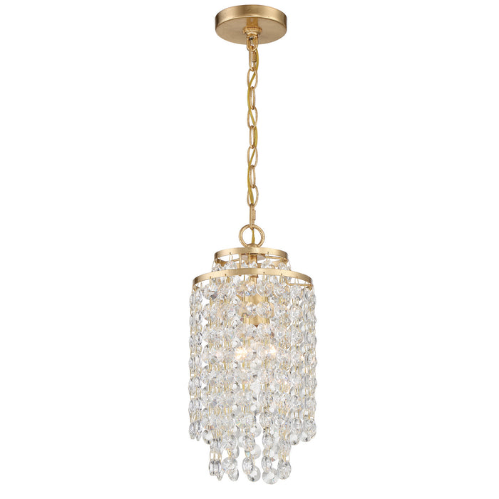 Crystorama GAB-B7301-GA One Light Chandelier, Antique Gold